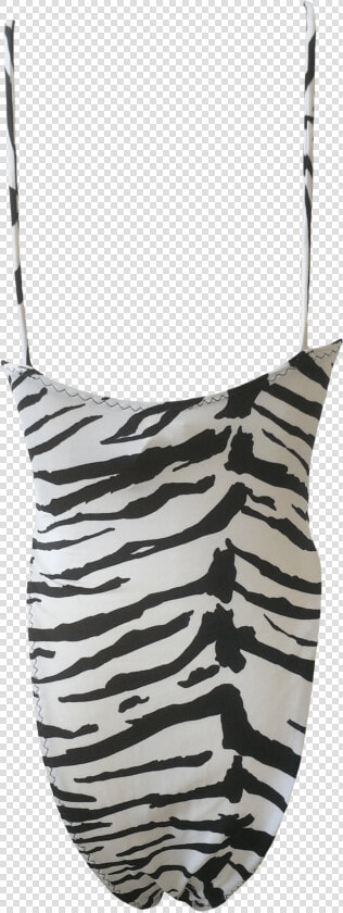 Black And White Zebra Strip Body Suit By Frederick   One piece Swimsuit  HD Png DownloadTransparent PNG