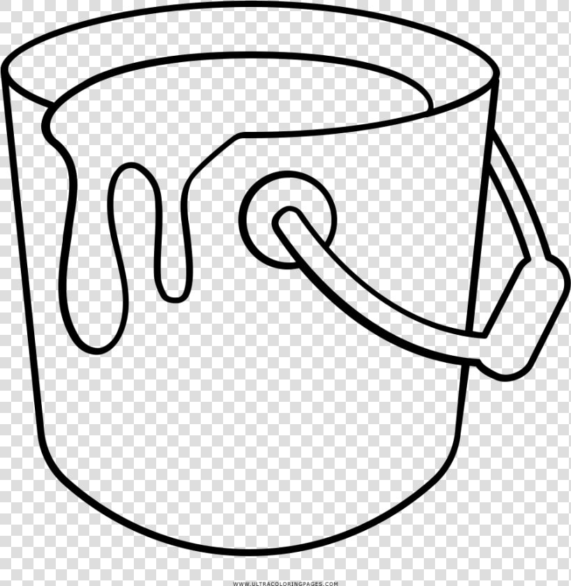 Transparent Sand Pail Clipart   Paint Bucket Coloring Page  HD Png DownloadTransparent PNG