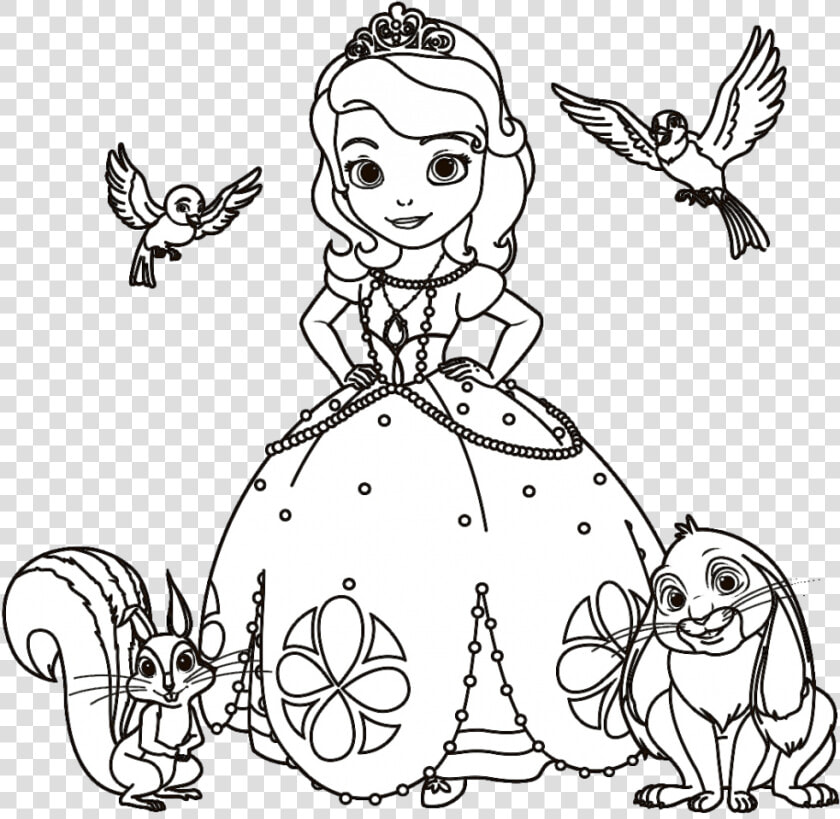 Princesinha Sofia Para Colorir   Princesa Sofia Para Colorear  HD Png DownloadTransparent PNG