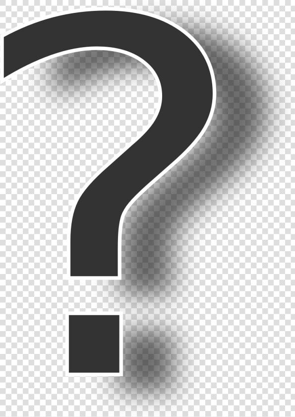 Question Mark On A White Background   Black Shadow With Question  HD Png DownloadTransparent PNG