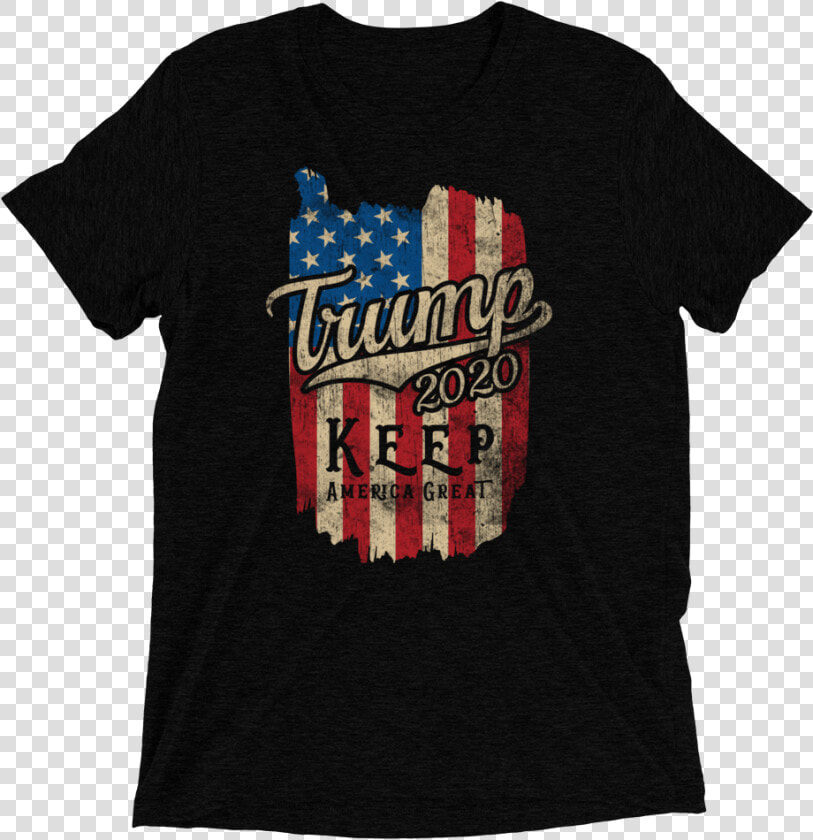 Donald Trump 2020 American Flag Vintage T shirt  For   Active Shirt  HD Png DownloadTransparent PNG