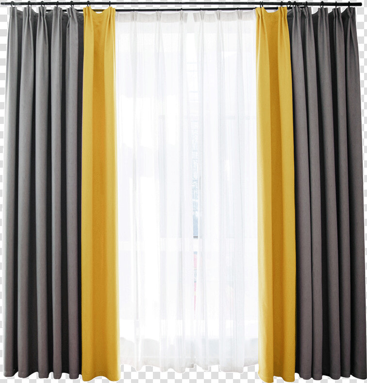 Nordic Style High grade Flax Yellow Cotton Hit Color   Curtain  HD Png DownloadTransparent PNG