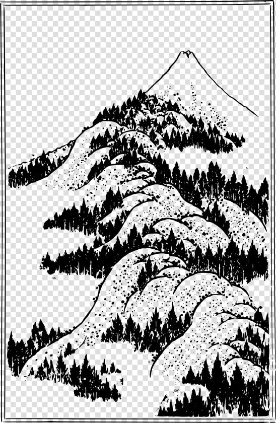 Mount Fuji Clipart Mountain Range   Mt Fuji Line Drawing  HD Png DownloadTransparent PNG