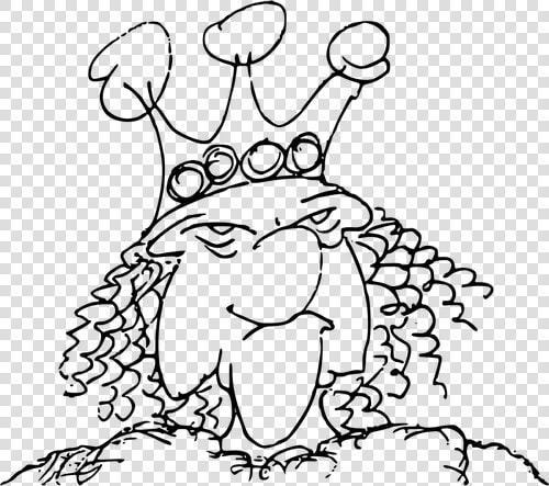 Sulky Looking King Face With Crown Vector Illustration   Draw A Mean King  HD Png DownloadTransparent PNG