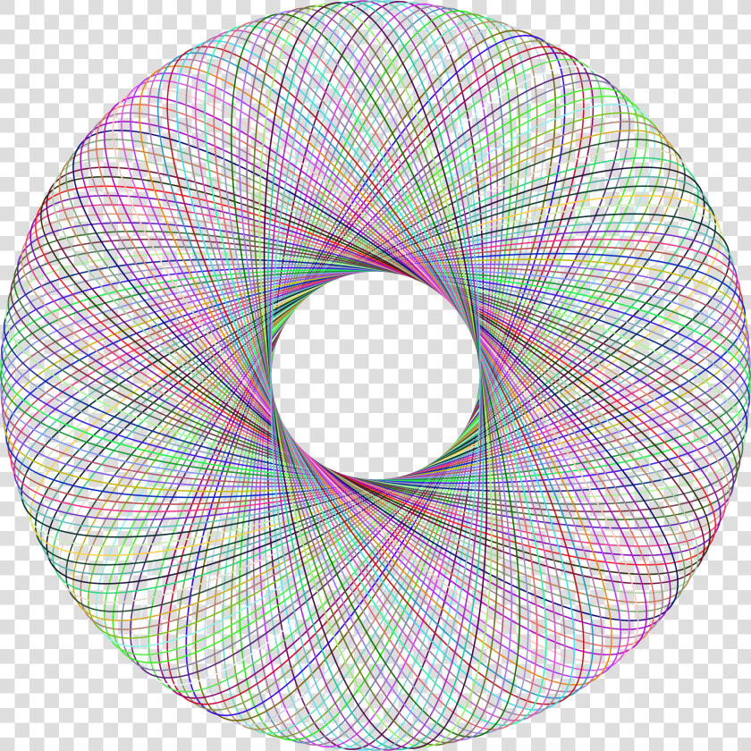 Prismatic Geometric Line Art Torus No Background Clip   Geometric Art Transparent Background  HD Png DownloadTransparent PNG