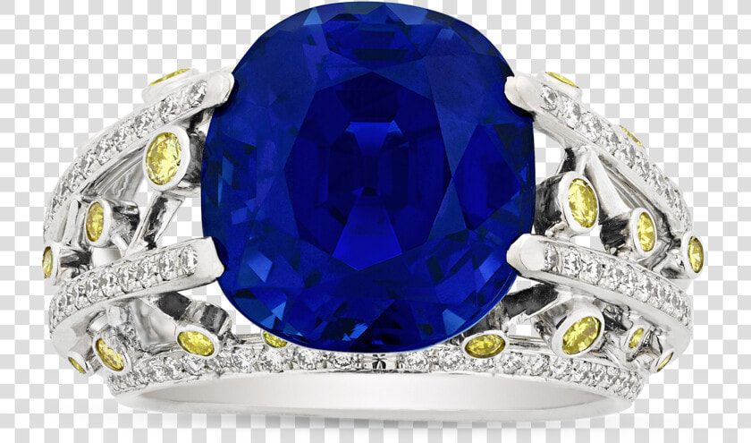 Untreated Madagascar Sapphire Ring By Fred    Diamond  HD Png DownloadTransparent PNG