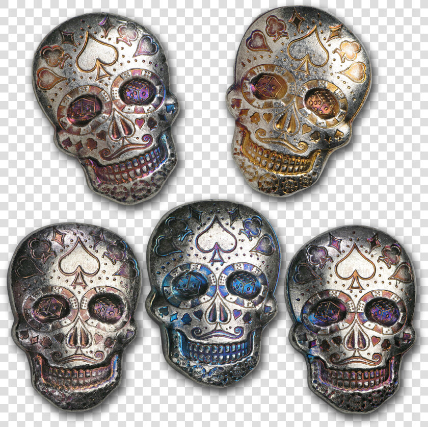 2 Oz Hand Poured Silver Skull   Skull  HD Png DownloadTransparent PNG