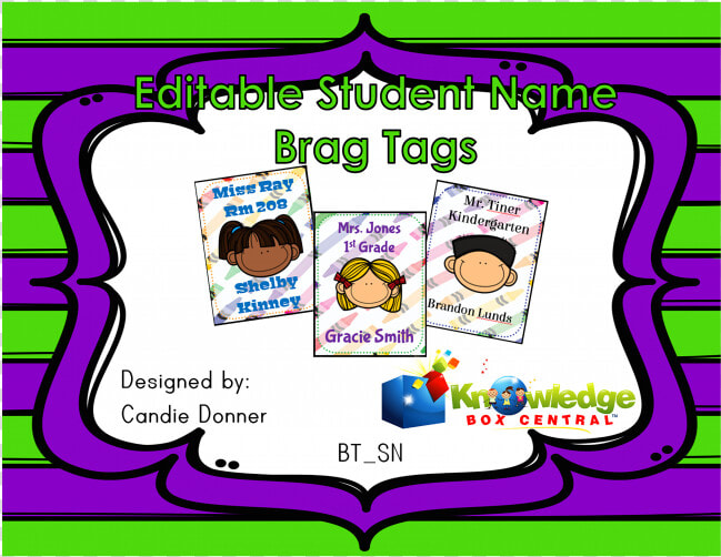 Editable Student Name Brag Tags   Name Tag For Brag Tag  HD Png DownloadTransparent PNG