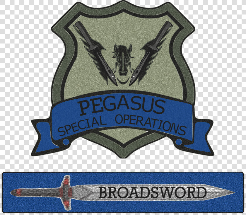 Pegasus Blue Team Broadsword   Emblem  HD Png DownloadTransparent PNG