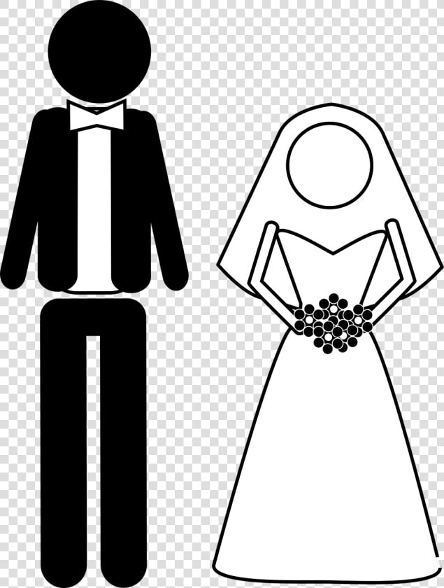 Married  Bride  Groom  Vector Graphic   Braut Und Bräutigam Zeichnung  HD Png DownloadTransparent PNG