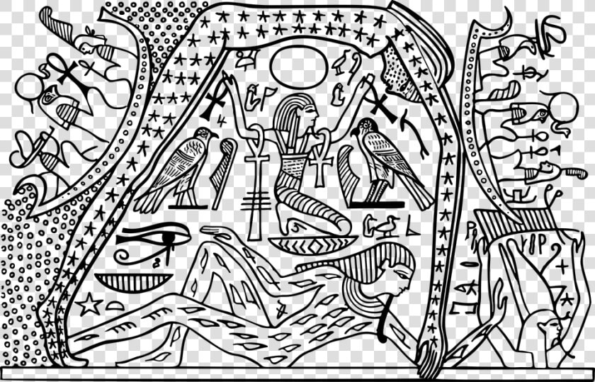 Egyptian  Hieroglyphics  History  Seb  Nut  Heaven   Geb And Nut  HD Png DownloadTransparent PNG