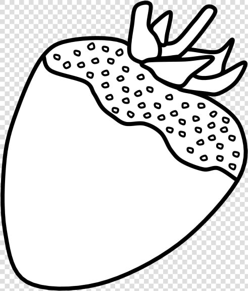 Chocolate Dipped Strawberry  Black And White   Illustration  HD Png DownloadTransparent PNG