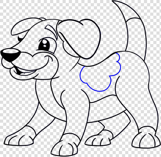 How To Draw A Cartoon Dog Easy Simple Guide Cartoon   Cartoon Dog Drawing Png  Transparent PngTransparent PNG