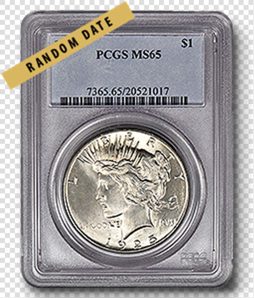 Picture Of Peace Silver Dollar Ms65    Cash  HD Png DownloadTransparent PNG