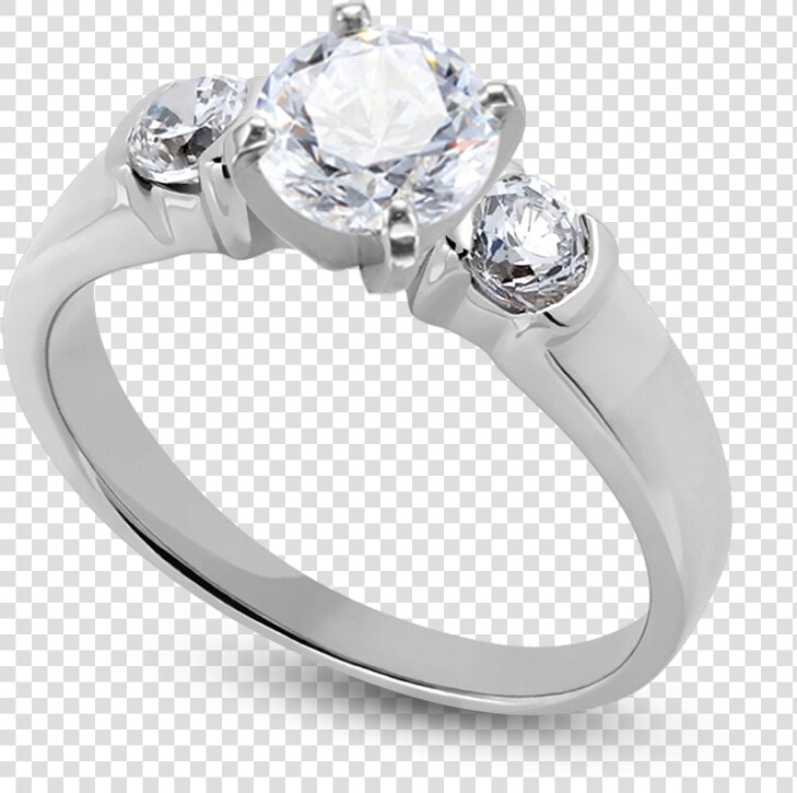 Standard View Of Shpr35 Pt42 In White Metal   Pear Shaped Side Diamond  HD Png DownloadTransparent PNG