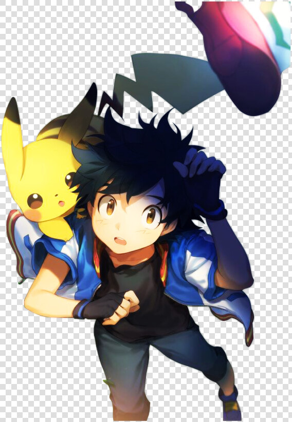  pokemon  ash  pikachu  kawaii  cute  freetoedit   Ash Pikachu Anime Pokemon  HD Png DownloadTransparent PNG