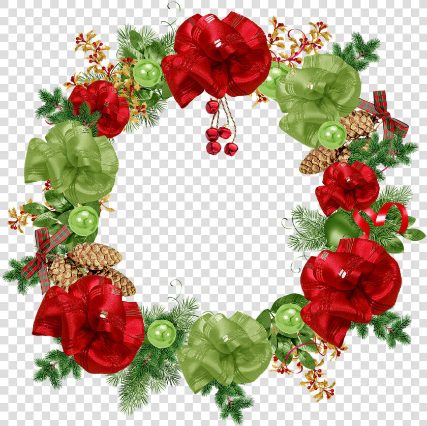 Crown  Christmas  Foliage  Green  Red  Bowls  Ribbon   Christmas Day  HD Png DownloadTransparent PNG