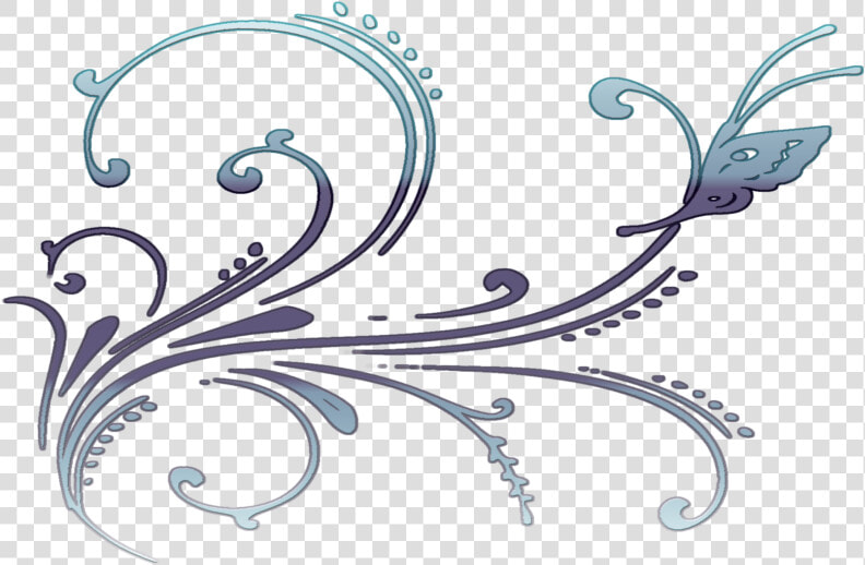 Scroll Sticker Design 3 Filigree Creative Elegant Floral   Green Flourish Clipart  HD Png DownloadTransparent PNG