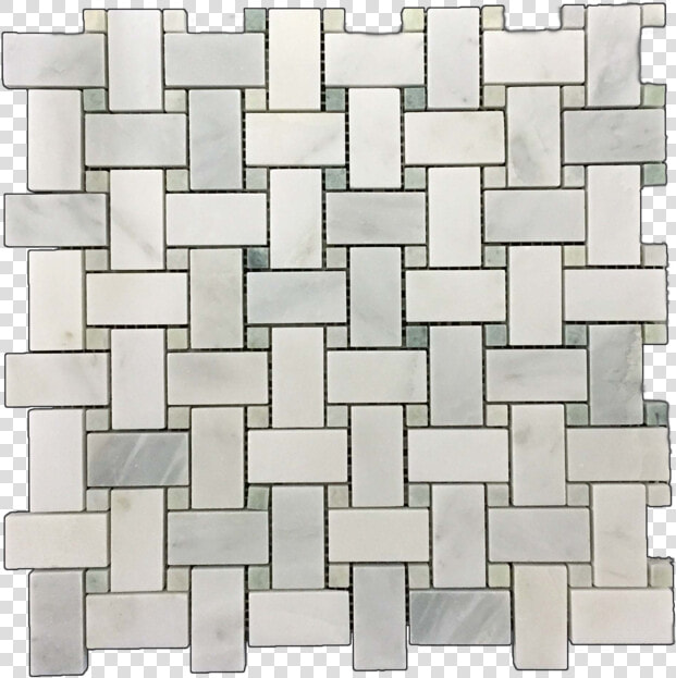 Pearl White Basketweave With Ming Green Dot Mosaic   Tile  HD Png DownloadTransparent PNG