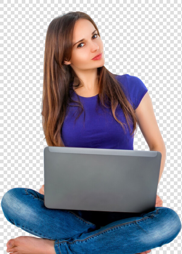 Women Sitting With Laptop Png Image   Woman With Laptop Png  Transparent PngTransparent PNG