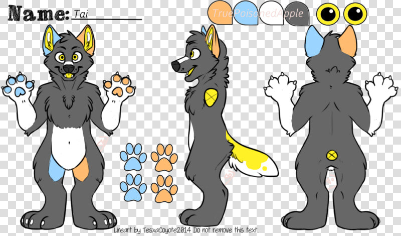 Tai By Truepoisonedapple   Wolf Fursona Reference Sheet  HD Png DownloadTransparent PNG