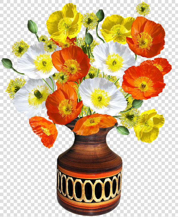 Poppies  Vase  Flower   Vas Bunga Png  Transparent PngTransparent PNG