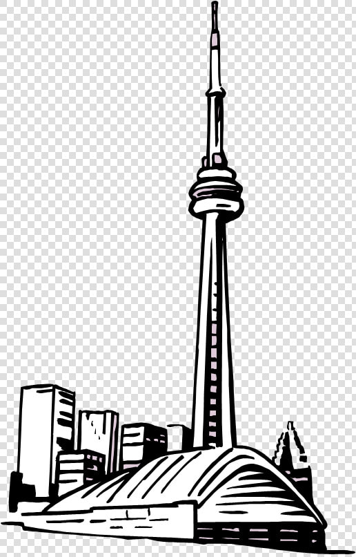 Cn Tower Drawing Easy   Simple Cn Tower Drawing  HD Png DownloadTransparent PNG