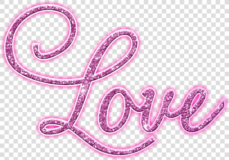  love  amor  pink  glitter  shiny  valentines  neonlights   Illustration  HD Png DownloadTransparent PNG