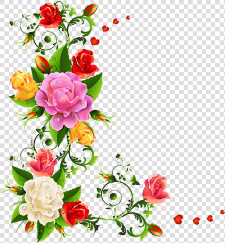 Marcos Con Flores Png   Flower Color Border Design  Transparent PngTransparent PNG