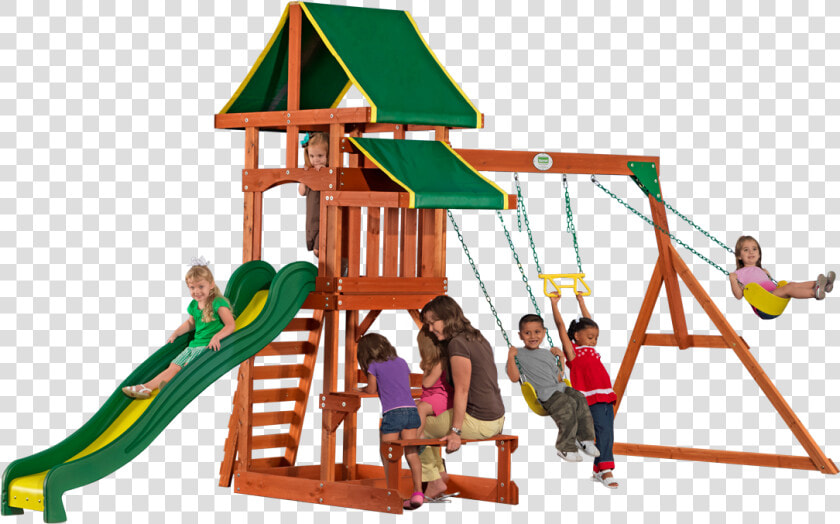 Wooden Playground Swing Set  HD Png DownloadTransparent PNG