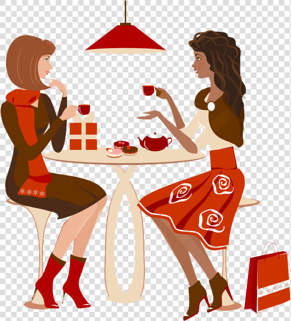 Girl Buying Dress Cartoon  HD Png DownloadTransparent PNG