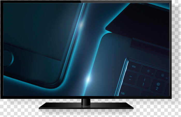 Image Of Tv With Play Button   Led backlit Lcd Display  HD Png DownloadTransparent PNG