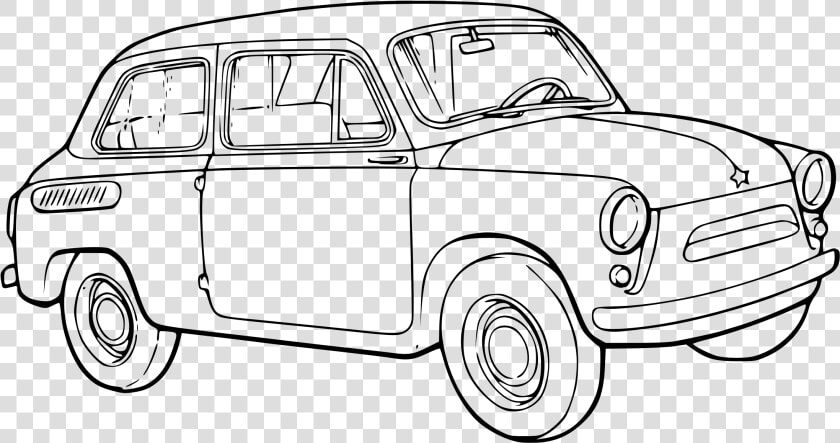 Car Clipart Engine Black   Outline Figure Of Car  HD Png DownloadTransparent PNG