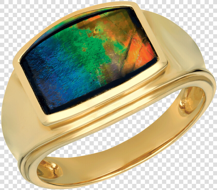 Rick 14k Yellow Gold Ring By Korite Ammolite   Pre engagement Ring  HD Png DownloadTransparent PNG