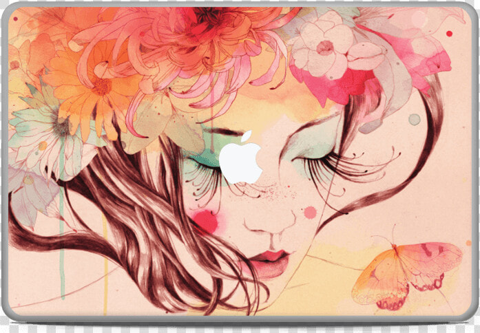 Blushing Girl Skin Macbook Pro 17”   Mirabilia Conrad Roset  HD Png DownloadTransparent PNG