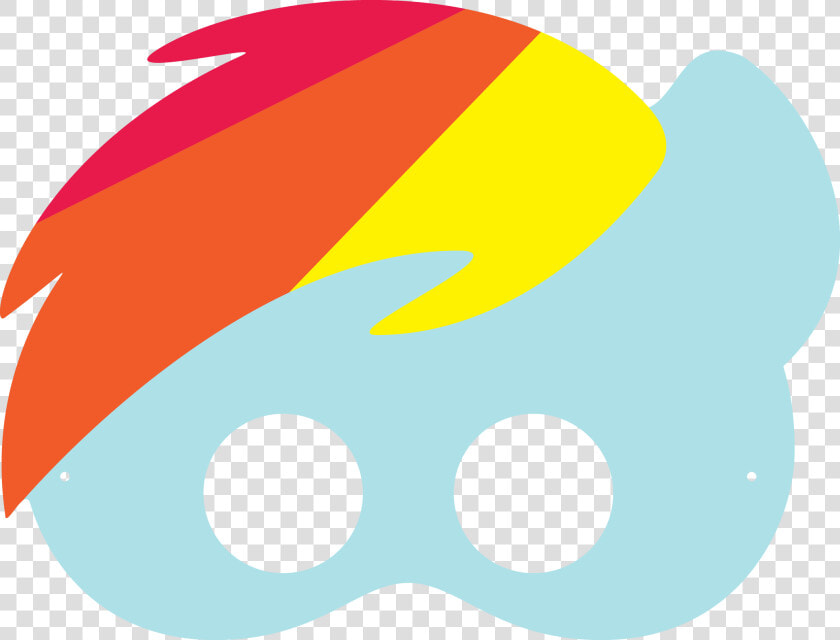 Rainbow Dash Mask   Rainbow Dash Mask Printable  HD Png DownloadTransparent PNG