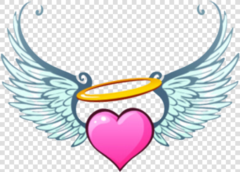  angel  hearts  wings  heart   Heart With Angel Wings Clipart  HD Png DownloadTransparent PNG