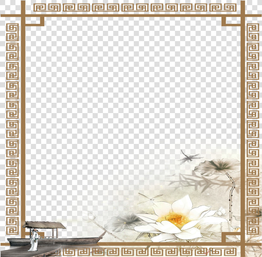  mq  brown  china  frame  frames  border  borders   Floral Design  HD Png DownloadTransparent PNG