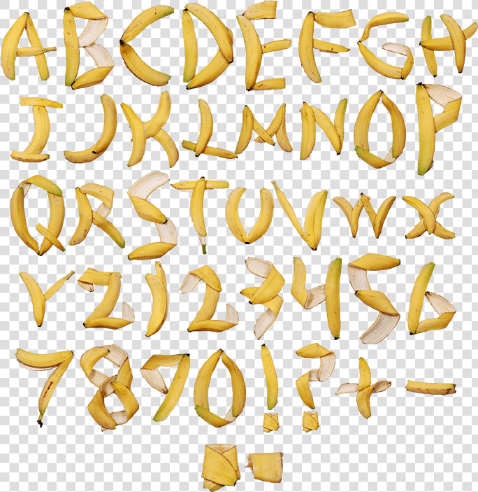 Banana Font Alphabet Letters   Banana Typeface  HD Png DownloadTransparent PNG