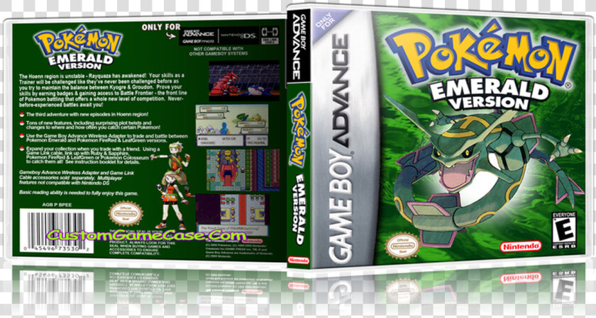 Pokemon Emerald Version   Pokemon Emerald Gameboy Cover  HD Png DownloadTransparent PNG