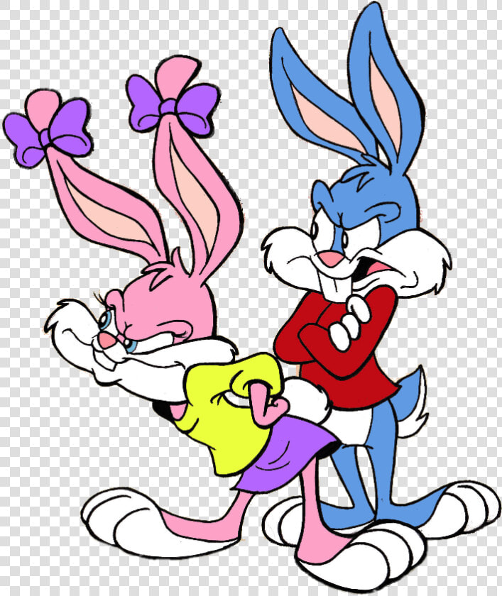 Tiny Toon Angry Babs And Buster Bunny   Cartoon  HD Png DownloadTransparent PNG