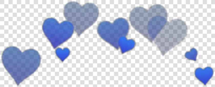 Photobooth Hearts Png   Blue Hearts Crown Png  Transparent PngTransparent PNG