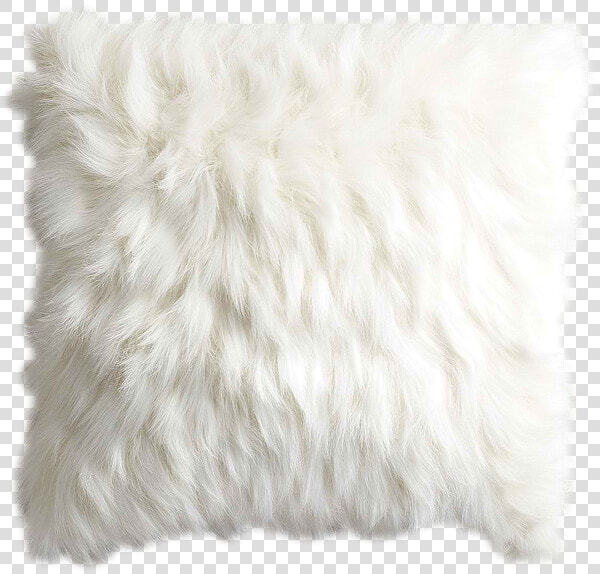 Fur White Pillow Png   Oversized Ivory Faux Fur Eyelash Pillow  Transparent PngTransparent PNG