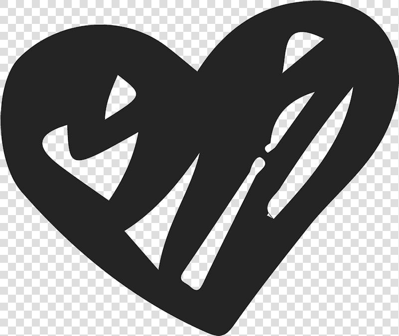 Black Scribble Heart Clipart  HD Png DownloadTransparent PNG