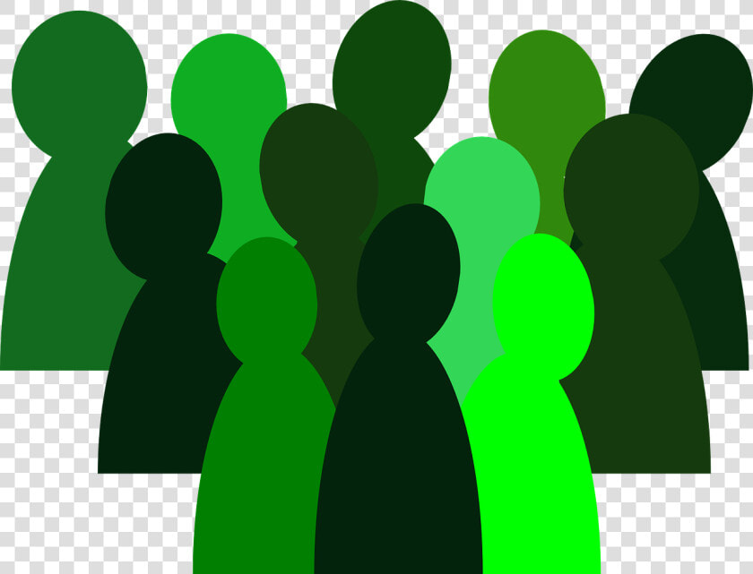 People Clipart Green   Silhouette Group People Cartoon  HD Png DownloadTransparent PNG