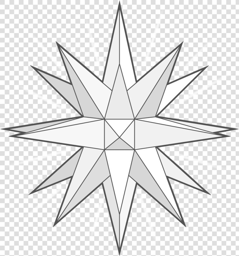 12 Point Star 3d Paper Patterns   3d 12 Pointed Star  HD Png DownloadTransparent PNG