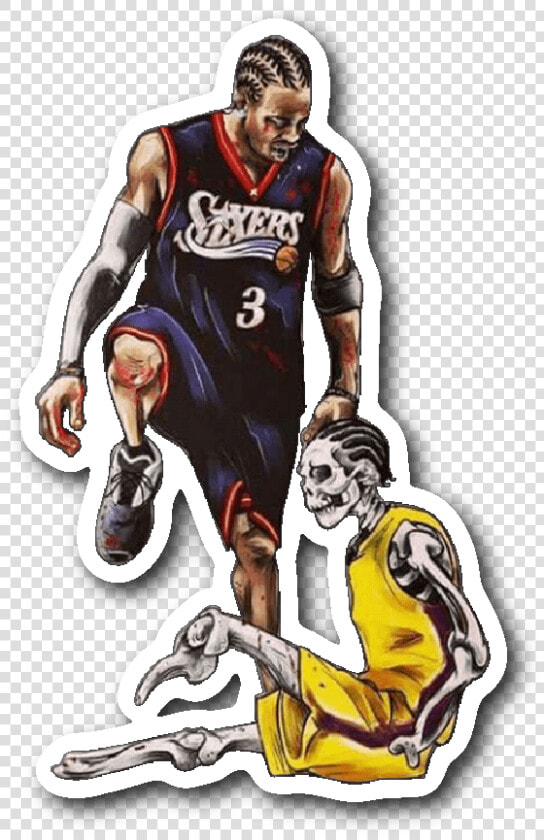 Sticker Allen Iverson The Step Over Vinyl Sticker   Allen Iverson Png  Transparent PngTransparent PNG