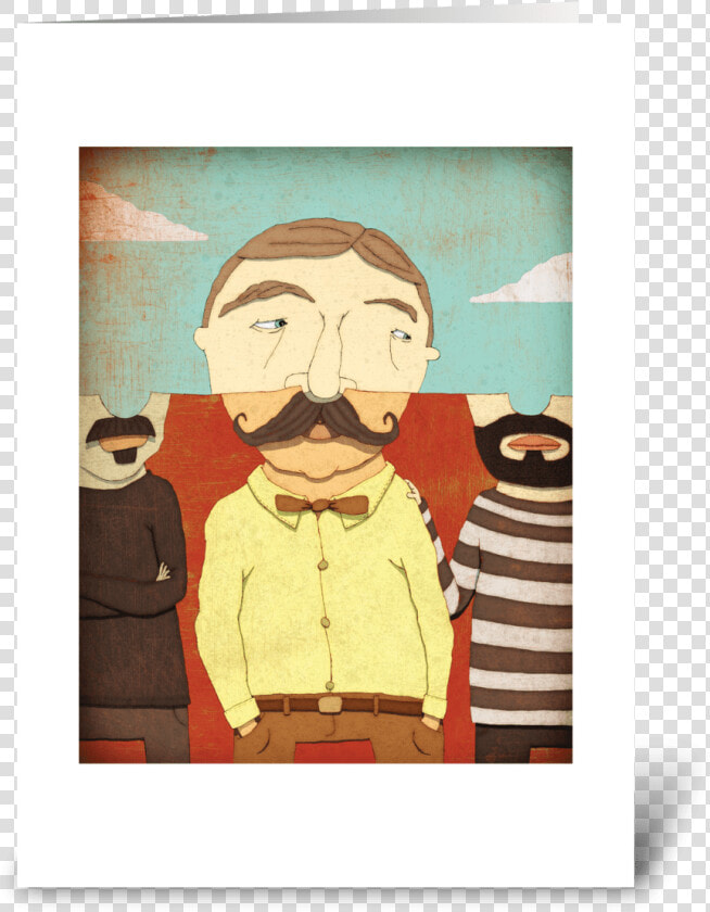 Mustache On My Mind Greeting Card Greeting Card   Cartoon  HD Png DownloadTransparent PNG