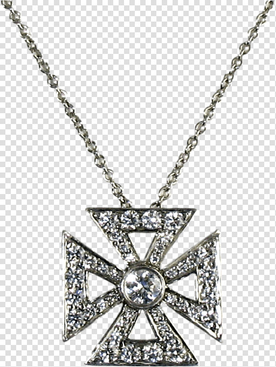 Tiffany Platinum Diamond Cross Necklace   Locket  HD Png DownloadTransparent PNG