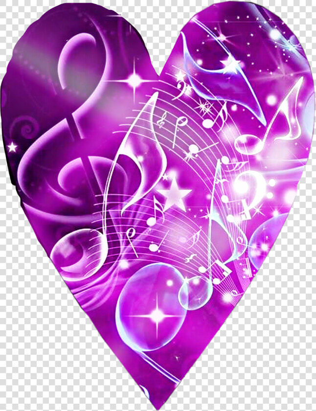  purple  lensflare  heart  shapemask  music  notes   Heart  HD Png DownloadTransparent PNG